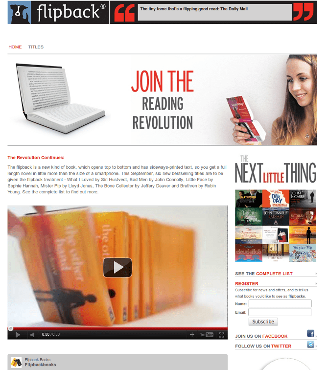 Publisher websites and blogs
