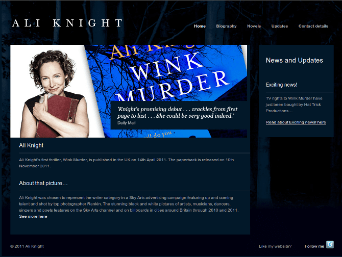 Author websites and blogs