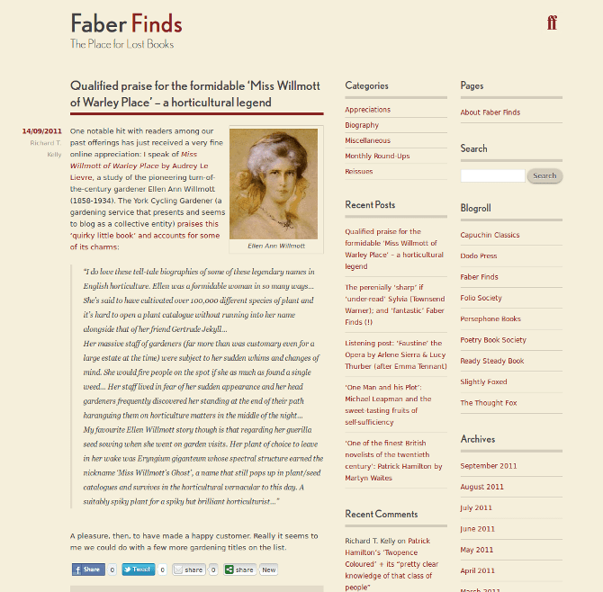 Publisher websites and blogs