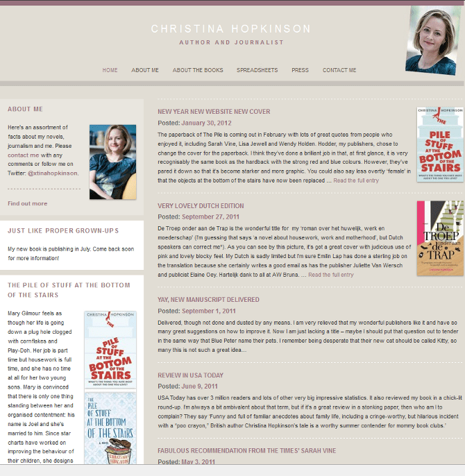 Author websites and blogs