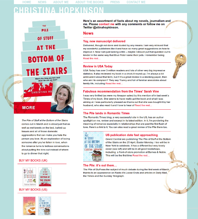 Author websites and blogs